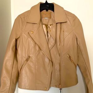 BLANKNYC life changer leather moto jacket creamNWT